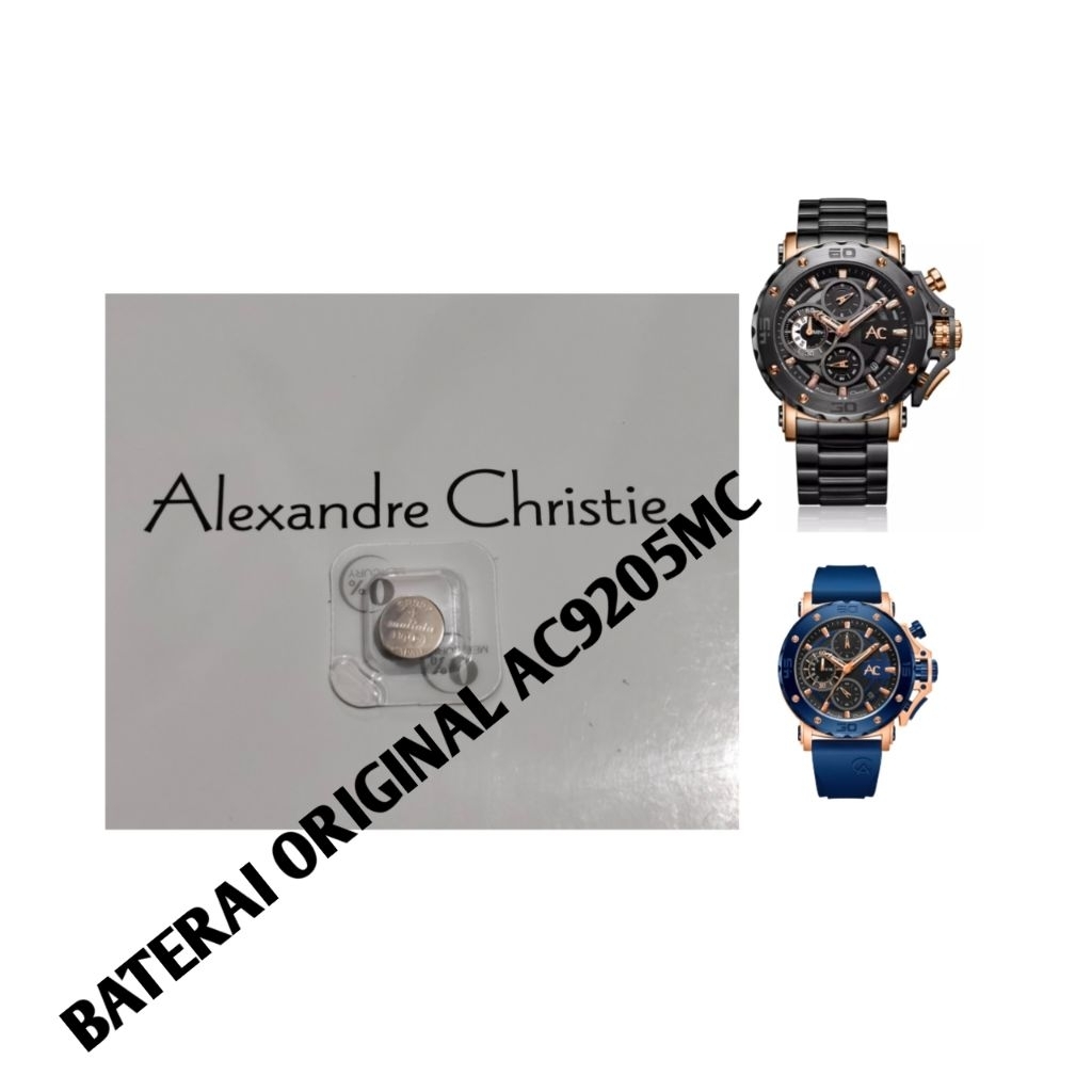 baterai jam tangan Alexandre Christie original 9205MC