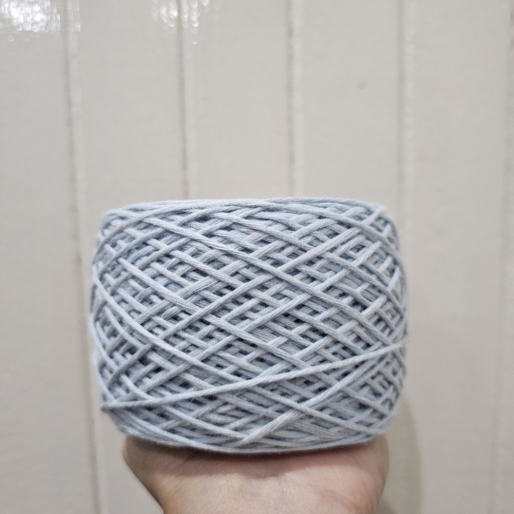 Benang Katun Solid Polos Combed - Cotton Combed Yarn - Wearable Rajut Crochet Knit MISTY MALA