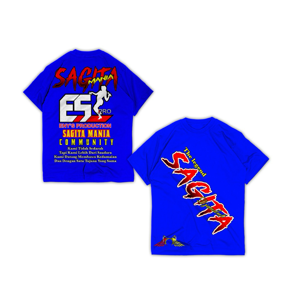 kaos pria mania sagita mania community cotton combed 24s