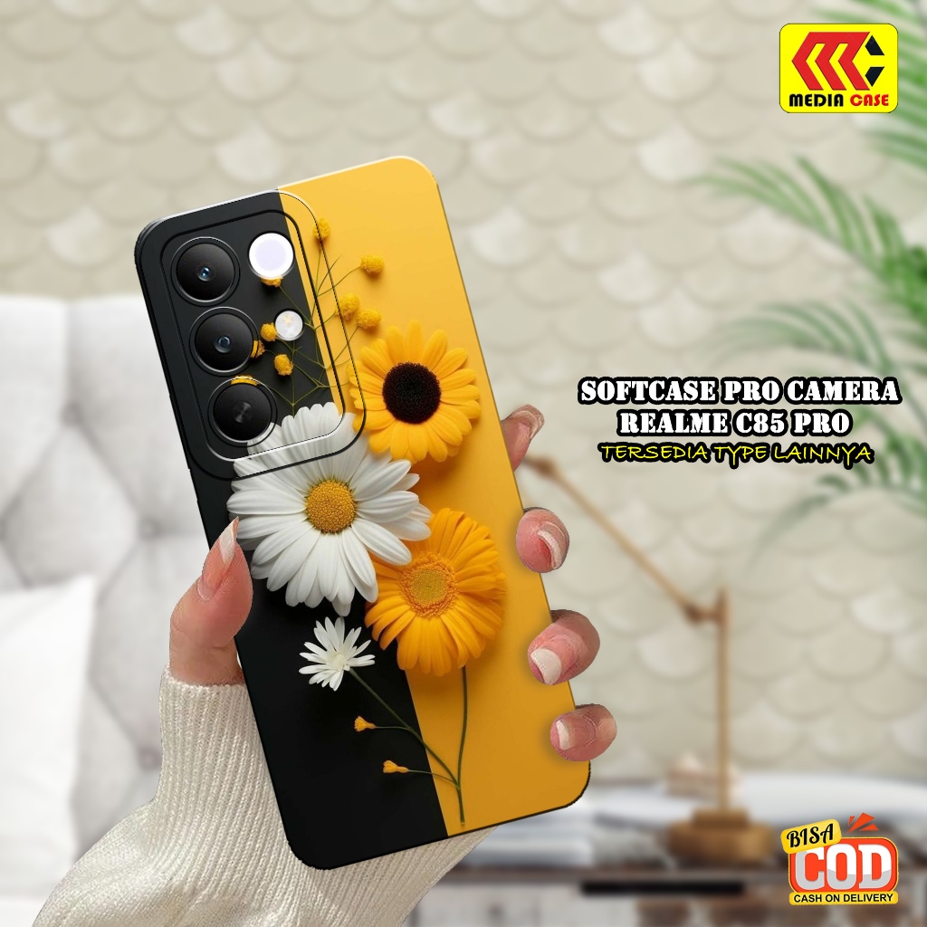 Case Relame C85 Pro Terbaru - Motif Bunga - Kesing - Softcase Relame C85 Pro - Kesing Hp Relame C85 