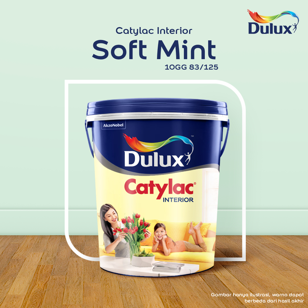 CAT TEMBOK SOFT MINT DULUX CATYLAC INTERIOR  - 25 KG 10GG-83/125 CAT TEMBOK DULUX CATYLAC