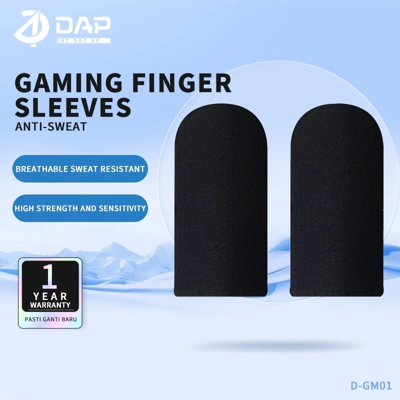 Sarung Jempol Gaming DAP D-GM01 – Logo Reflective, Sensitifitas Game, Aksesoris Free Fire & Mobile L