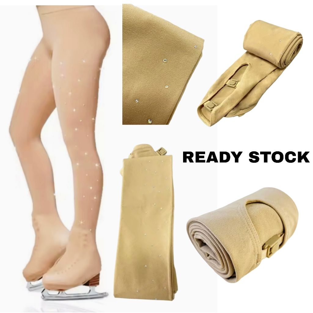 (ST01) DANCE YOU Stocking Figure Ice Skating Rhinestone Celana Stocking Ice Skating Anak Dewasa ukur