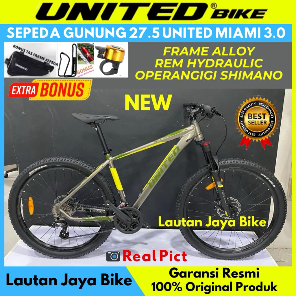 Sepeda Gunung MTB 27.5 UNITED MONANZA 4.30 MIAMI 3.0 NEW