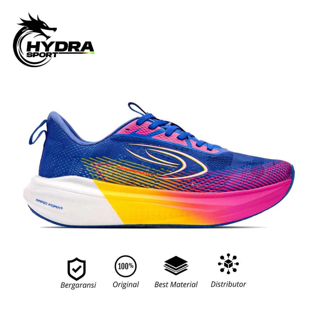 910 SEPATU LARI AURORUN CITY - BIRU/UNGU/JINGGA