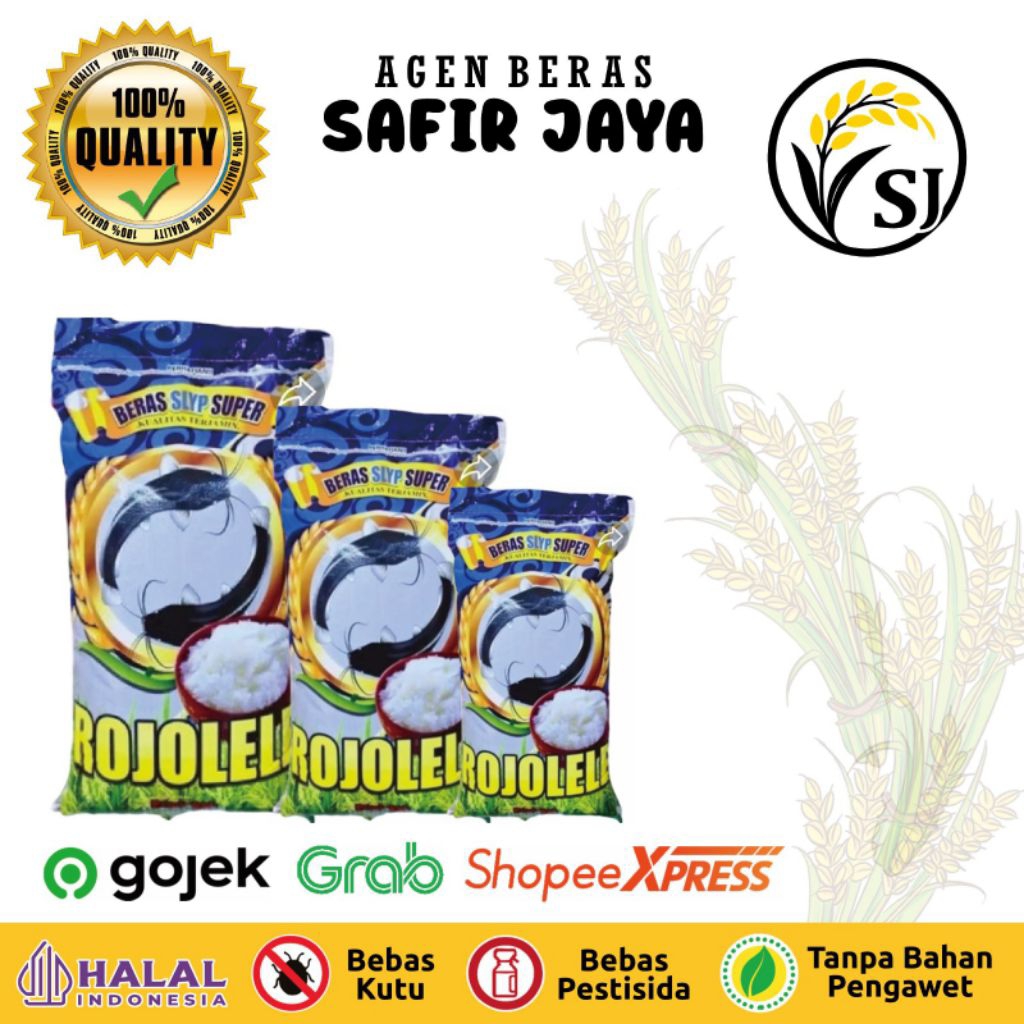 Beras Rojolele citra - Pulen, Putih Bersih, Tanpa Pengawet