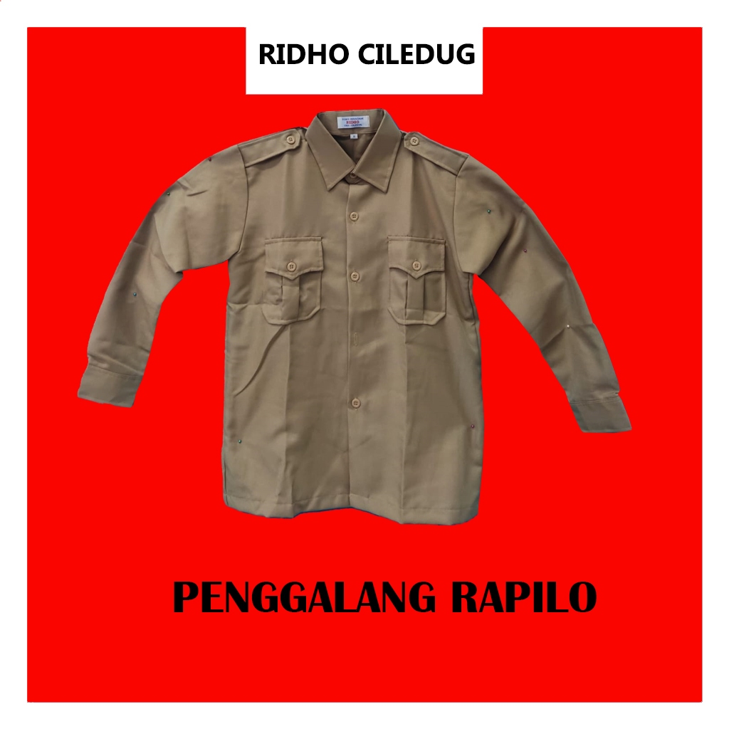 RIDHO CILEDUG - BAJU PRAMUKA SERAGAM PRAMUKA RAPILO PENGGALANG PANJANG