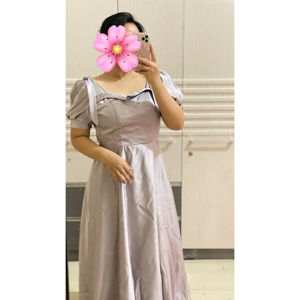 gaun pesta preloved lilac