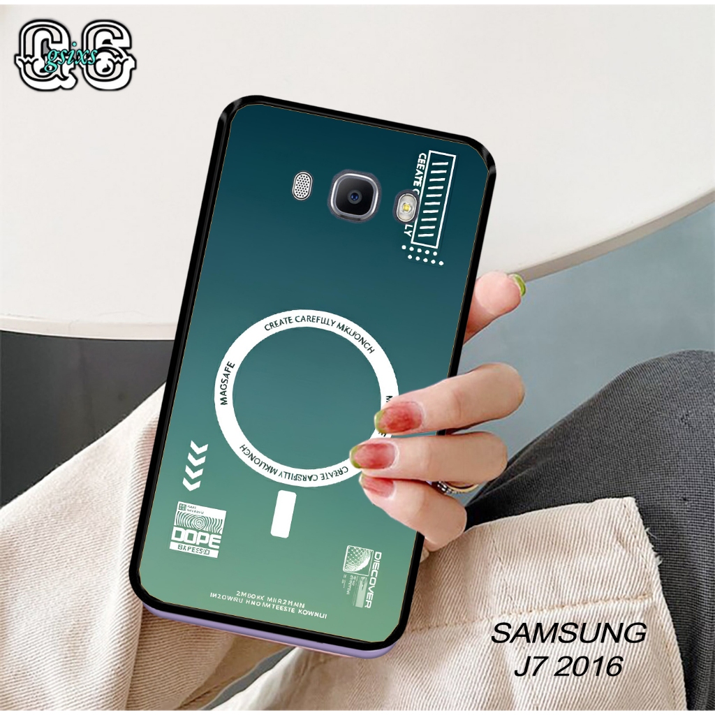 Casing Case Hp Samsung J7 2016 [ MOTIF MAGSAFE ] Aneka casing, case hp custom case, case aesthetic c