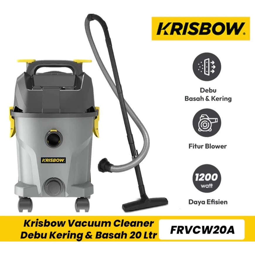 KRISBOW FRVCW20A Wet & Dry Vacuum Cleaner 20 Liter 2 in 1 Penyedot Debu Serbaguna