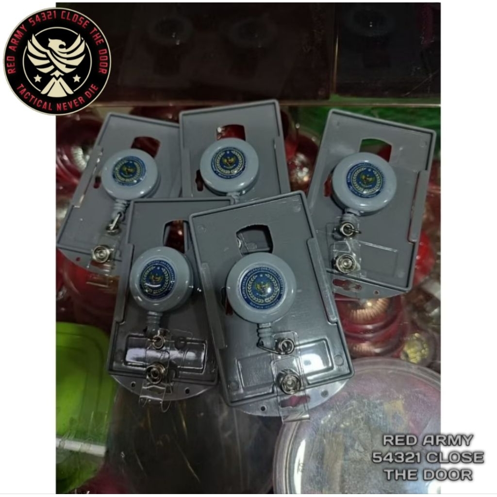 Holder ID Card Tali Lanyard Name Tag Model Yoyo Abu Logo IMIPAS Terbaru