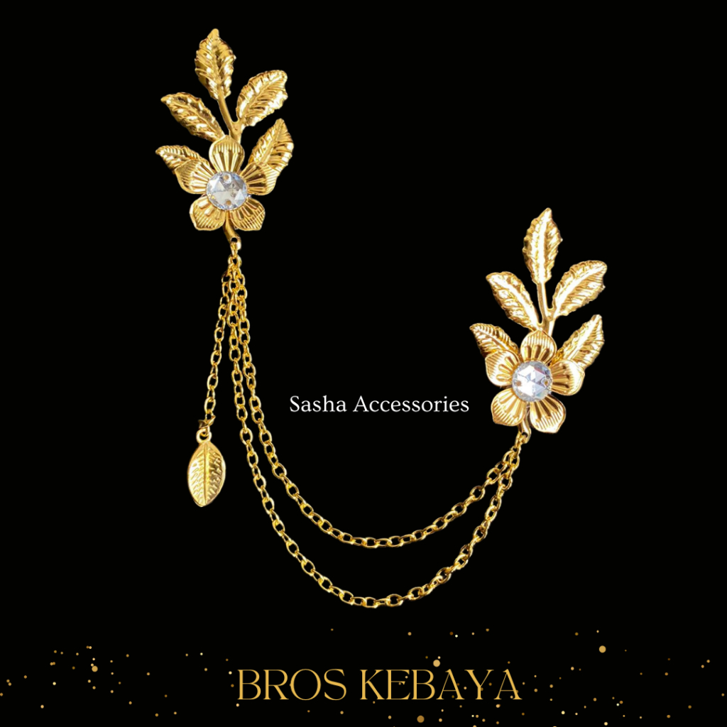 Bros Rantai Kebaya Bunga | Bros Kebaya Mewah | Bros Rantai Kebaya | PIN kebaya | Bros Kebaya Kekinia