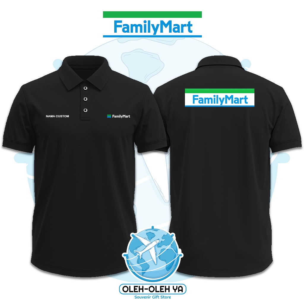 Oleh Oleh Ya Kaos Kerah Wangki Polo Shirt Kaos Kerja Wangki - FamilyMart Fajar Mitra Indah - Sablon 
