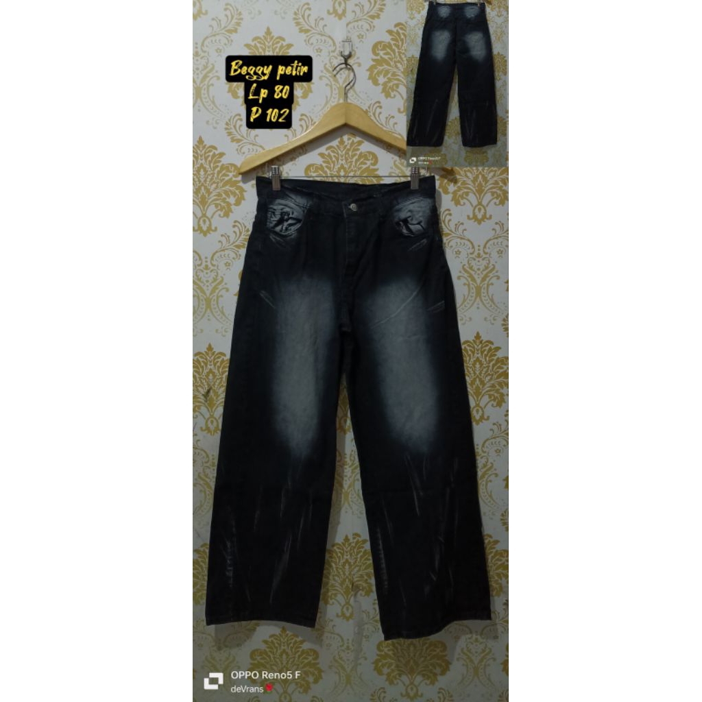 preloved beggy jeans petir