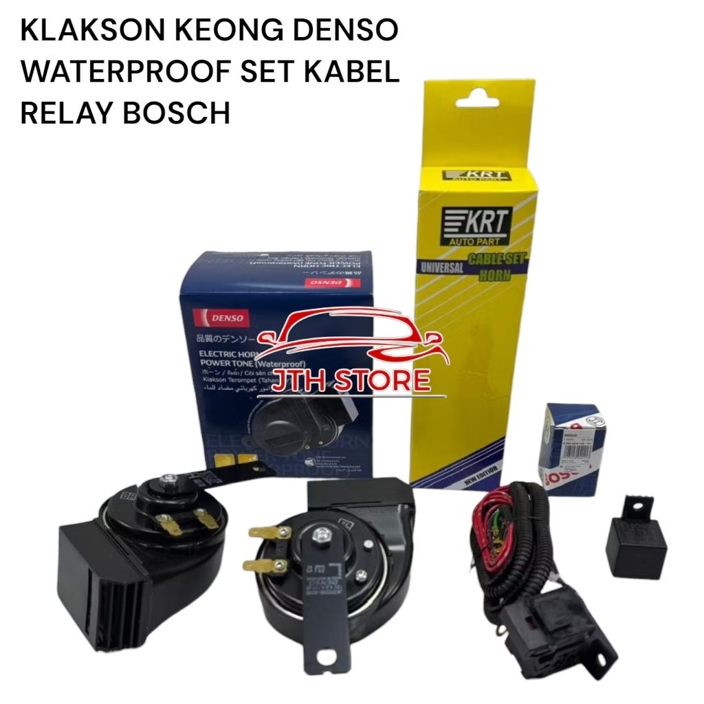 KLAKSON KEONG DENSO 3390 SET - KLAKSON KEONG DENSO 3390 WATERPROOF SET KABEL KLAKSON BOSCH