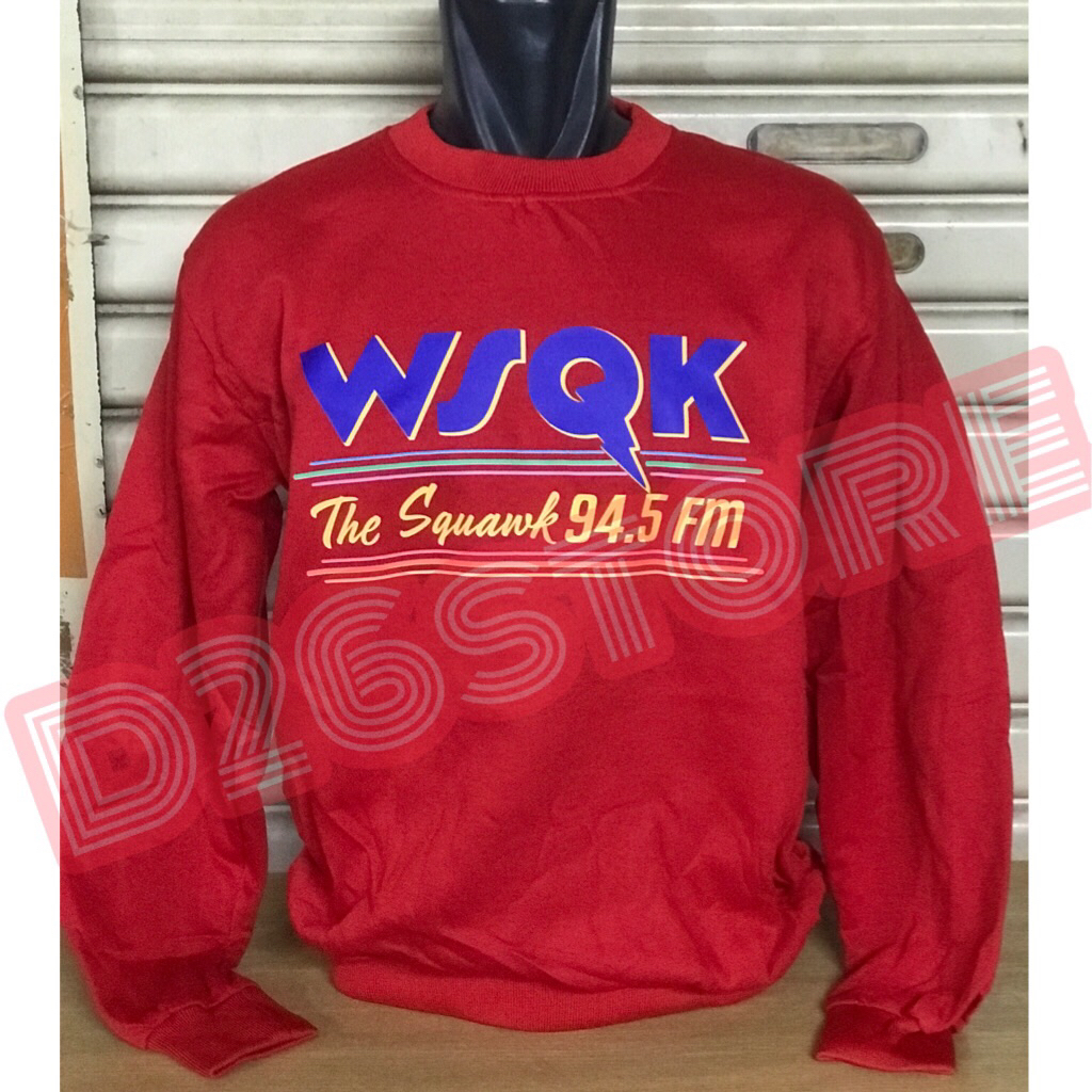 Sweater WSQK The Squawk 94,5 FM Stranger Things Dustin Henderson Lucas Sinclair StrangerThings Sweat