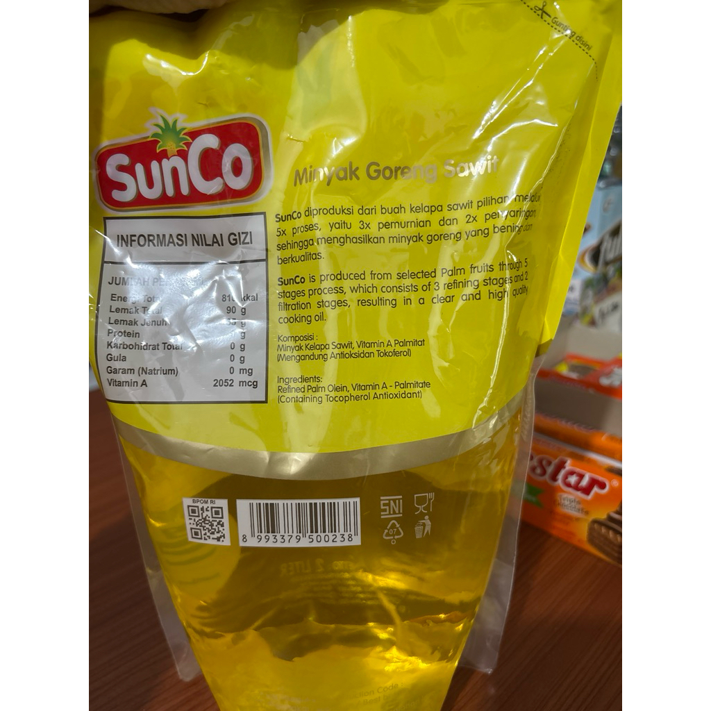 Minyak Goreng Sunco 1 Dos 2 Liter - Praktis dan Ekonomis