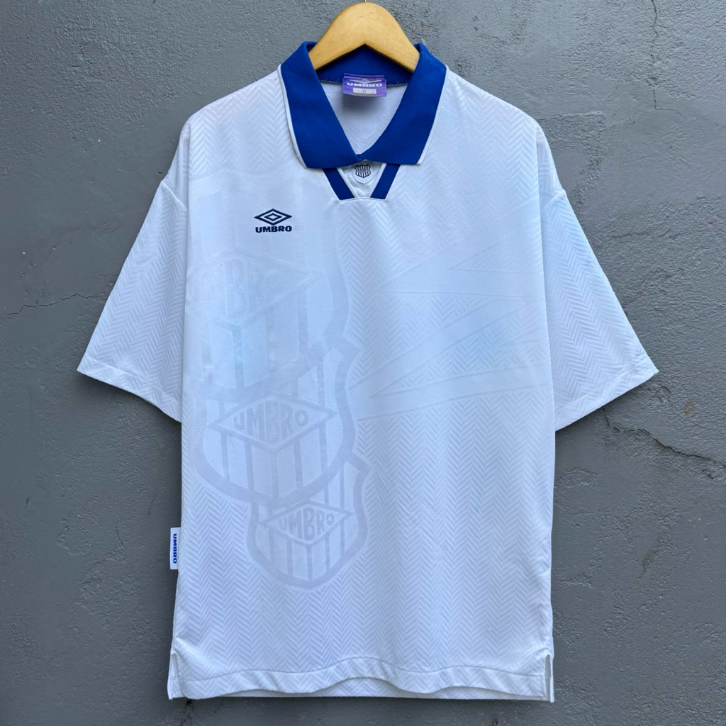 kaos jersey olahraga sepakbola umbro template vintage england 1993-95 putih ut1