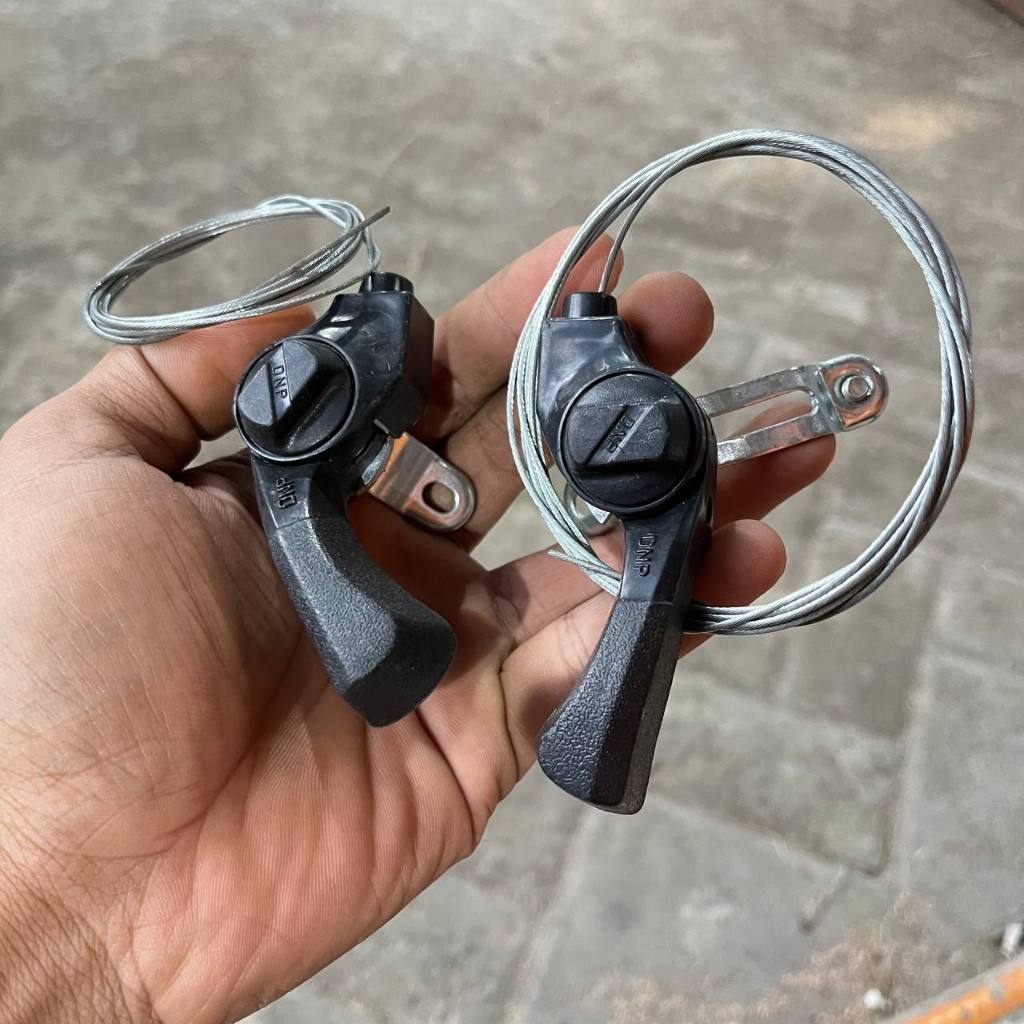 Sepasang shifter operan sepeda set kanan kiri bisa sampai 3x10 speed friksi balap jadul mtb federal 