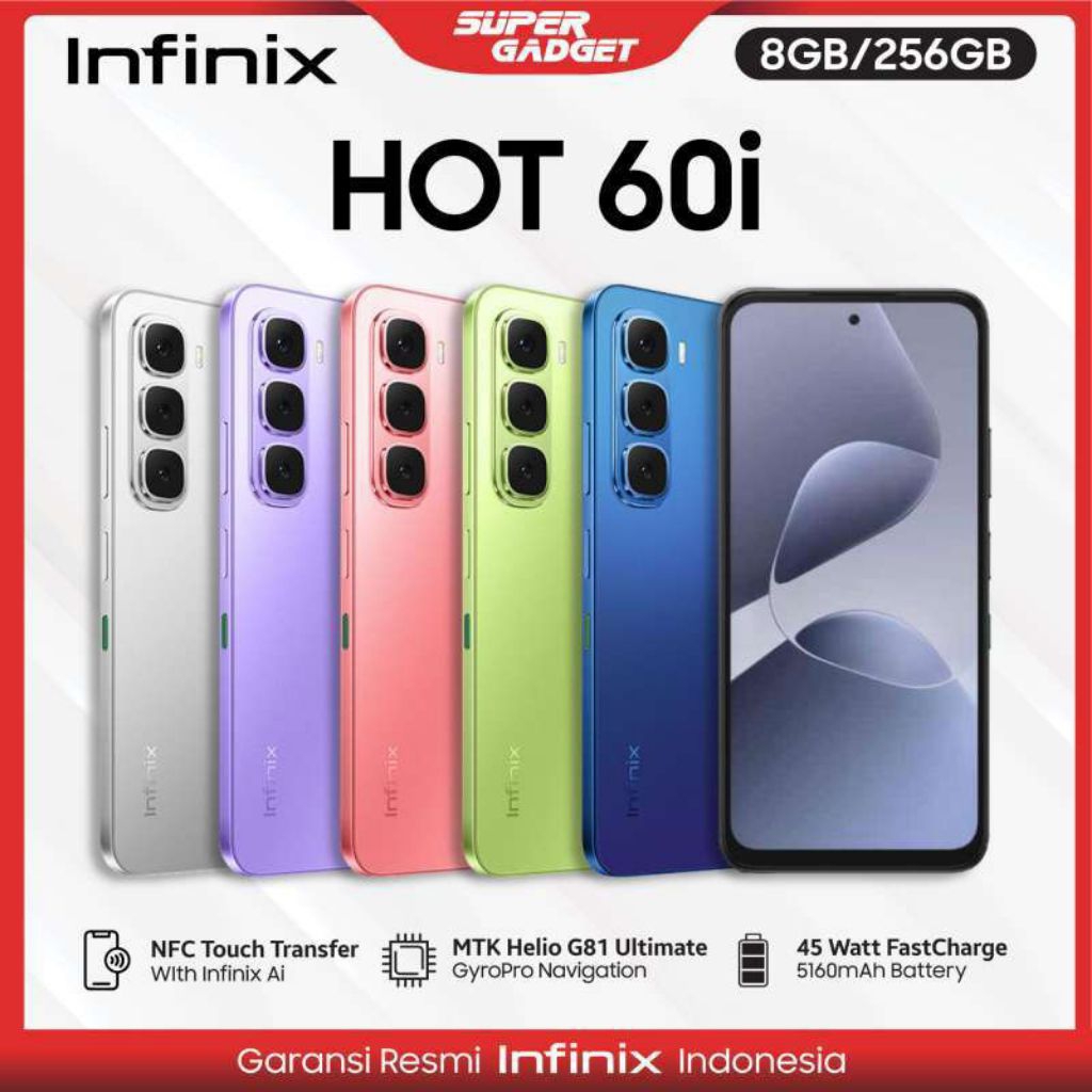 Infinix Hot 60i 8/256 GB 8GB 256GB HP NFC Smartphone Android