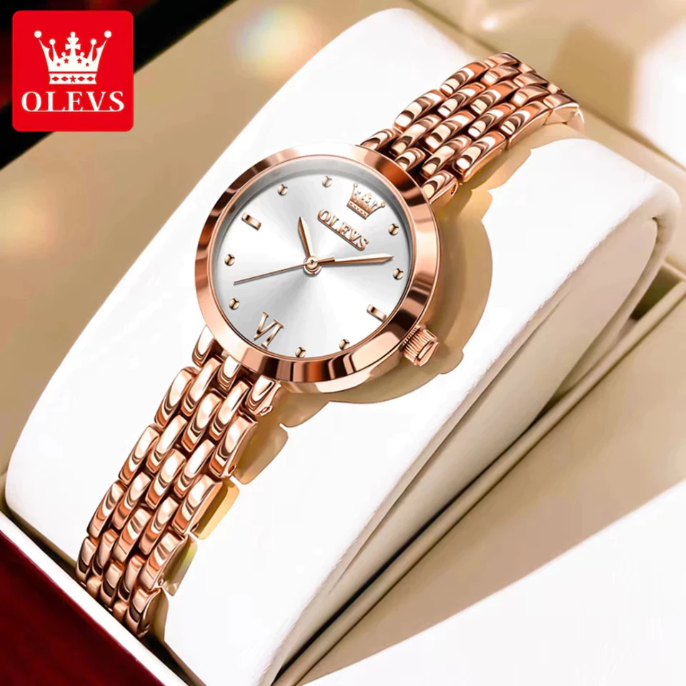 OLEVS 9992 Jam Tangan Wanita Original Anti Air Korea Style Terbaru Elegan Kecil Rantai Women Watch