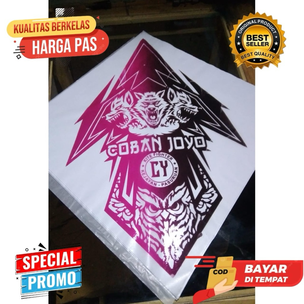 Kertas layangan sablon sukhoi 50 pcs gradasi warna cerah