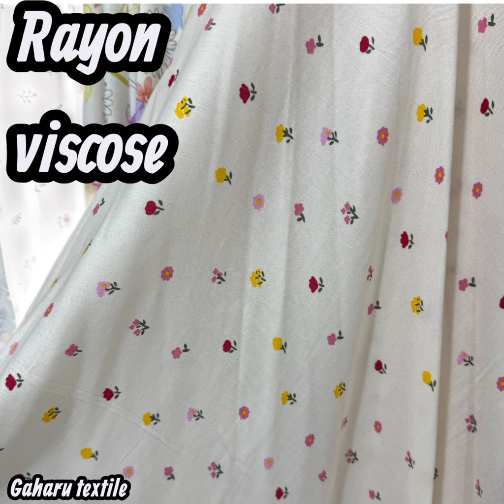 kain kain katun rayon viscose premium - rayon motif - rayon meteran {HDR}