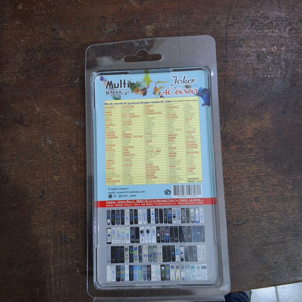 Remote AC Multi AC 6000 Joker Universal Semua Multimerk pengganti original murah praktis berkualitas