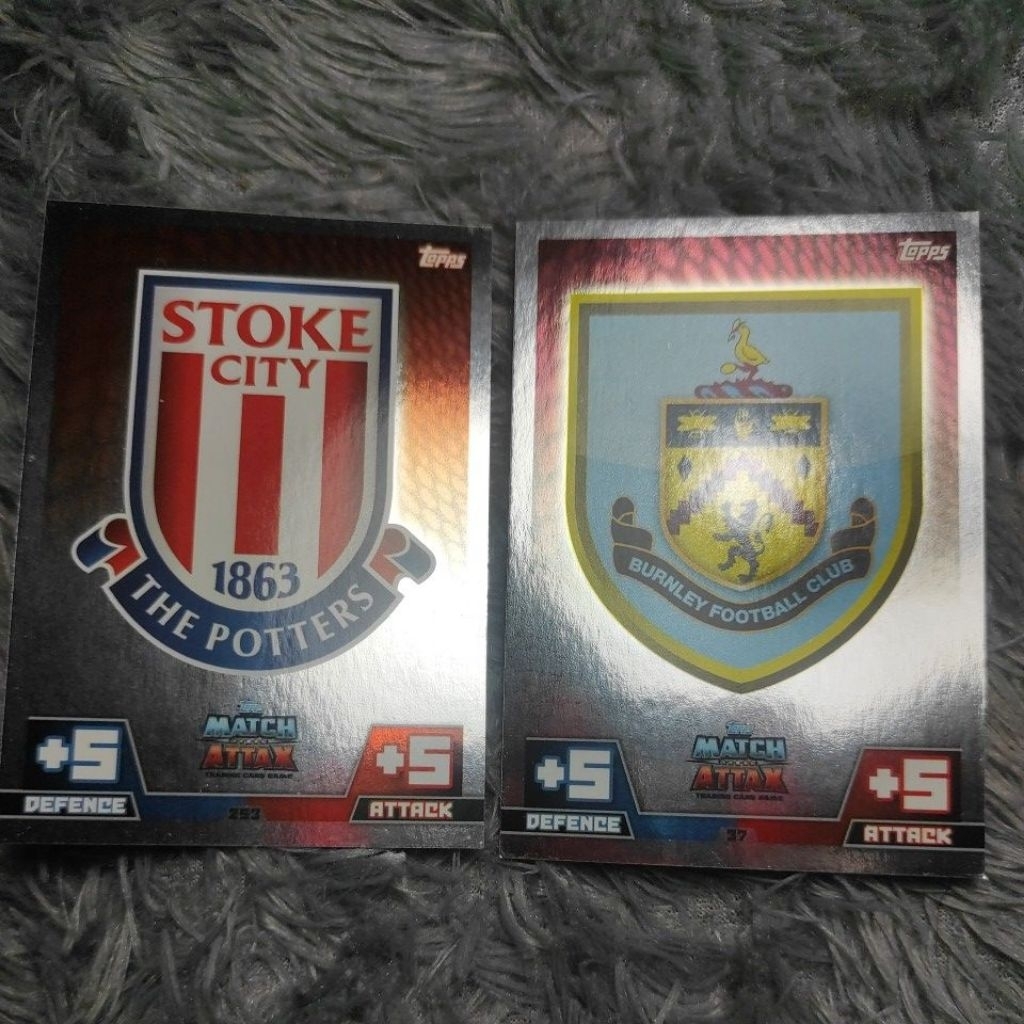 Kartu Bola Topps Match Attax Original BPL Logo Burnley Dan Stoke City
