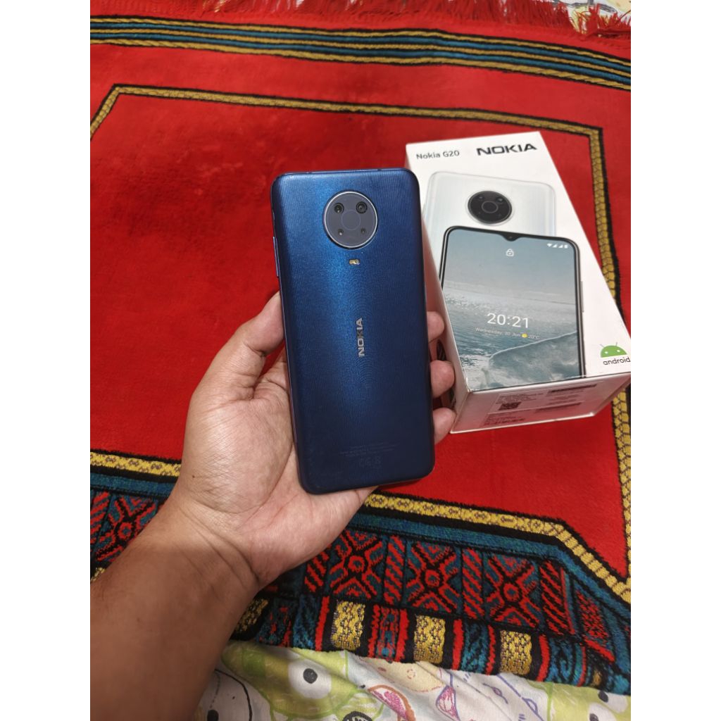 nokia G20 fulset lengkap garansi resmi NFC bagus mulus ram 4gb 64gb nominus