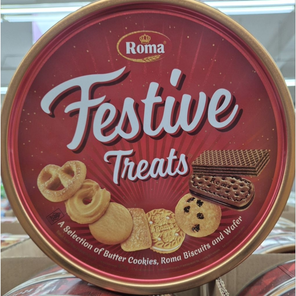 Aneka Kue Mentega, Roma Biskuit & Wafer ROMA Festive Treads A Selection Of Butter Cookies, Roma Bisc