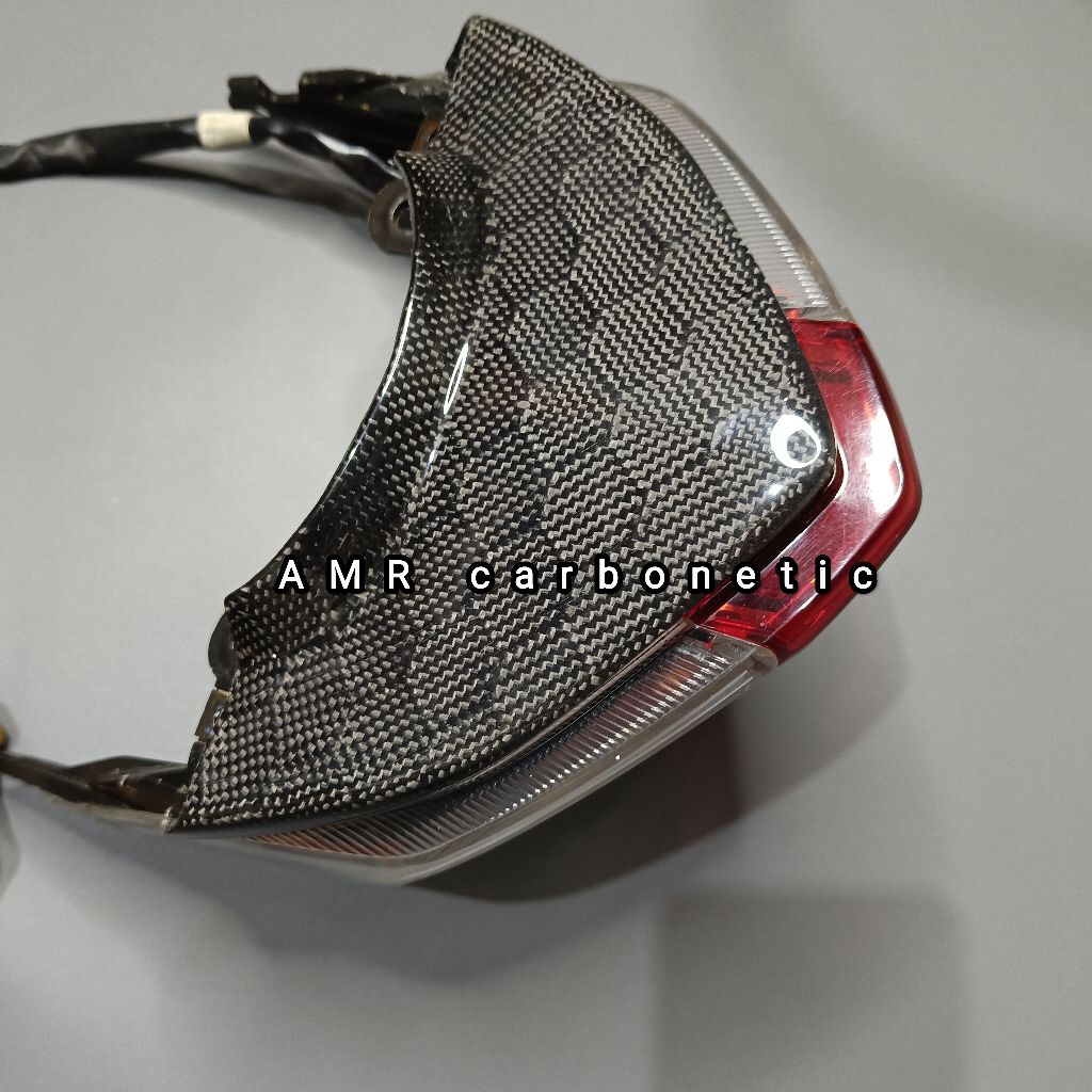 COVER STOPLAMP BEAT KARBU/COVER TAIL BEAT KARBU CARBON KEVLAR