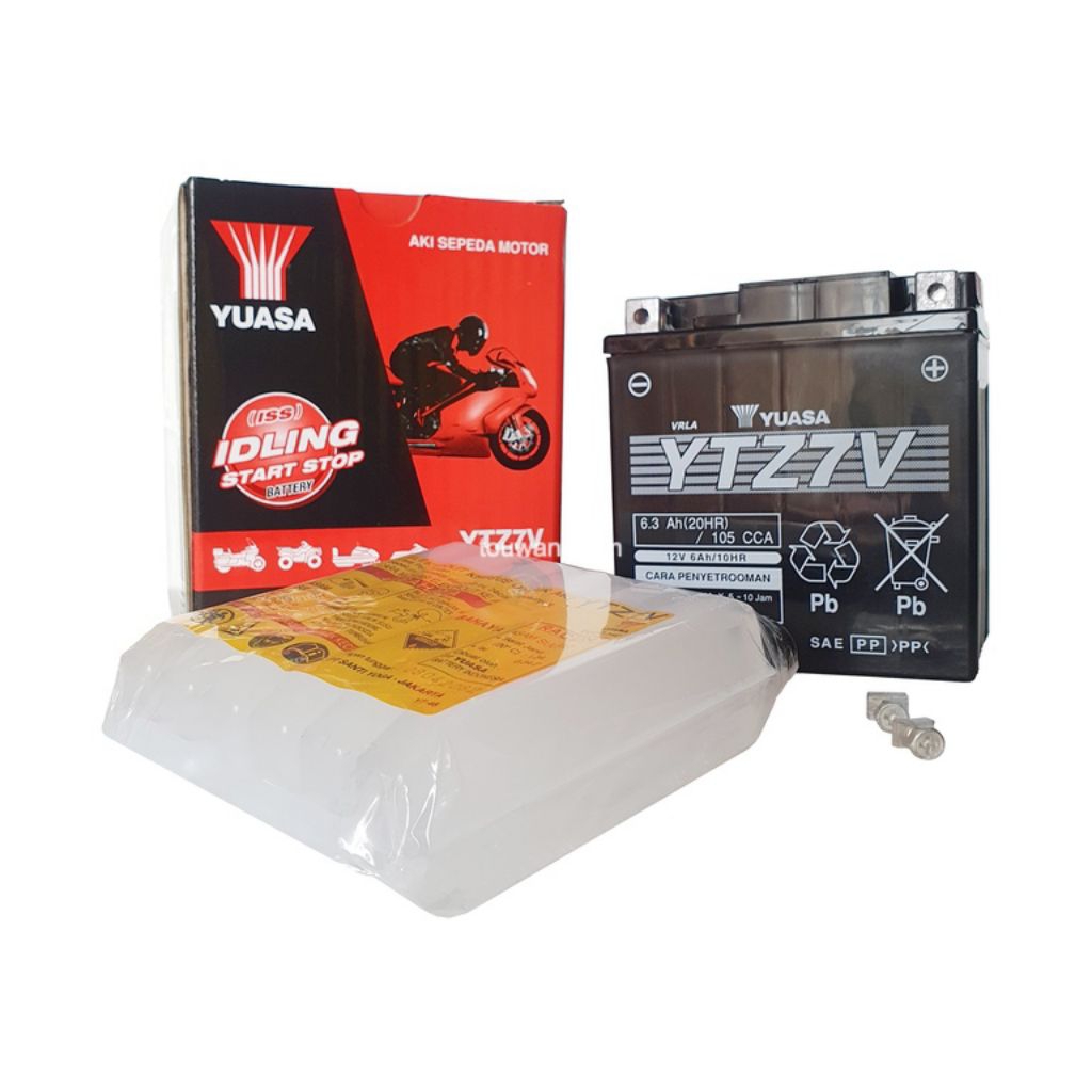 AKI MOTOR YUASA YTZ-7V 12V (Volt) / 6 Ah (Ampere-hour).