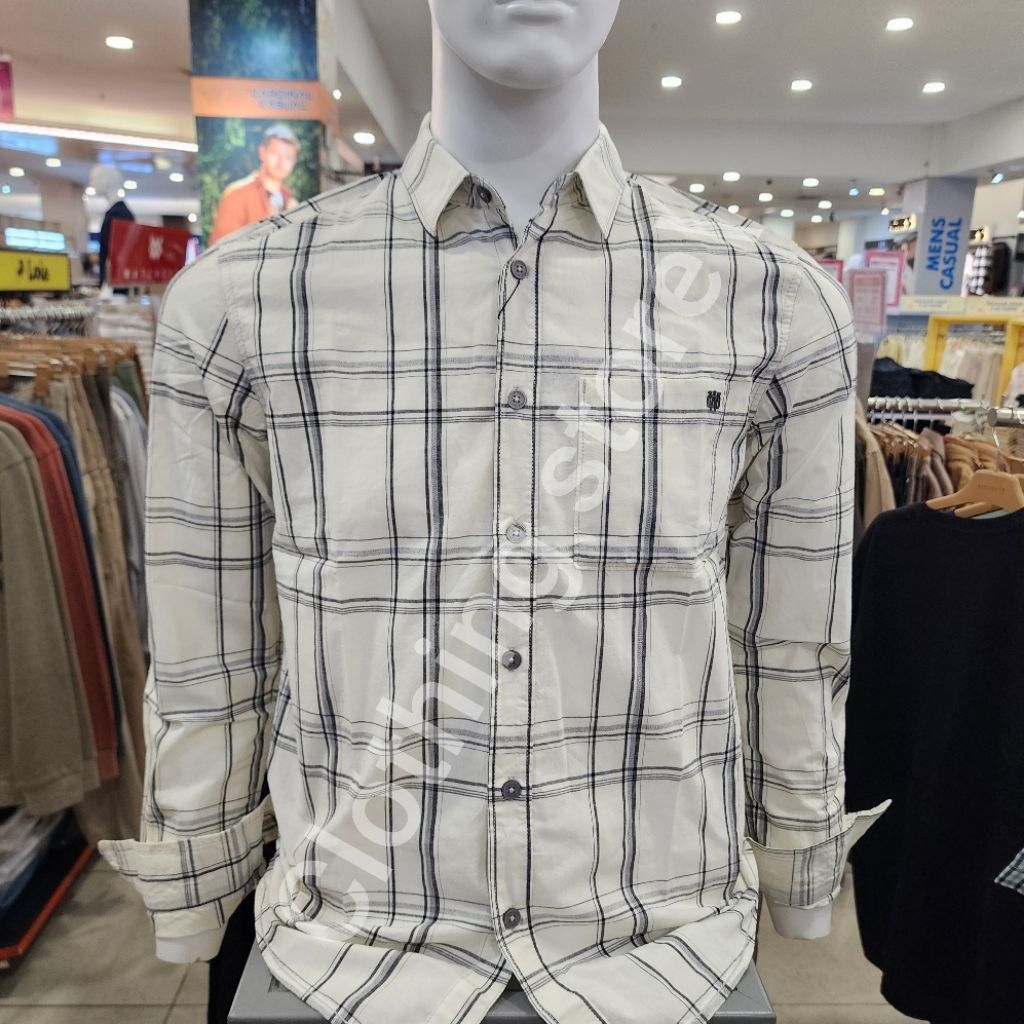 WATCHOUT JEANS ORIGINAL kemeja pria lengan panjang  putih JS303350103