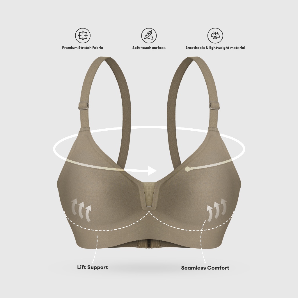 (NEW PRODUCT) Elisa Seamless Bra by Fiori // Elisa Bra by Fiori // Elisa Comfort Wireless bra Bh Wan