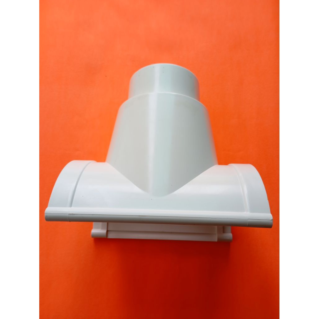 Pembuangan Talang PVC Setengah Lingkaran 6" Putih / Corong Talang PVC 6" Oval Putih / Aqualon