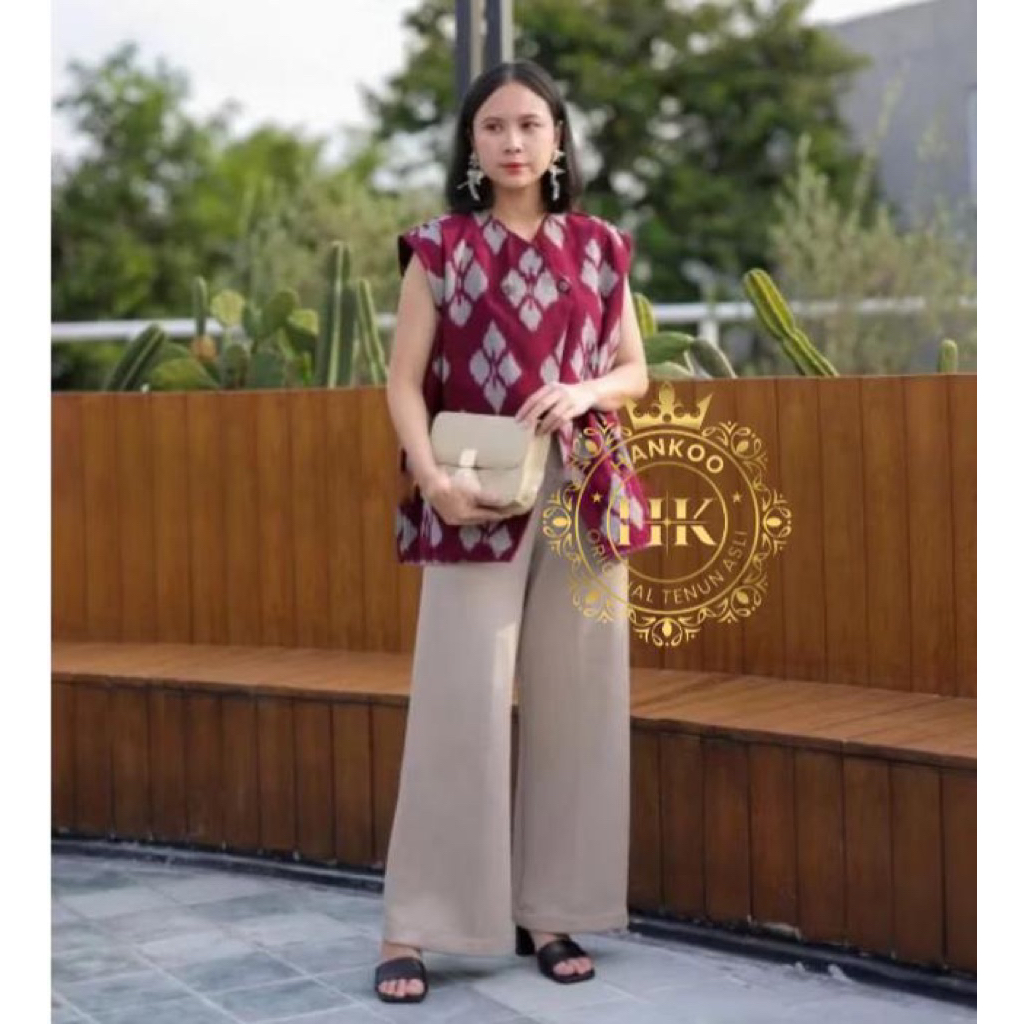 VEST ARUNA BATIK TENUN WANITA - OUTER TENUN - VEST TENUN WANITA MODERN