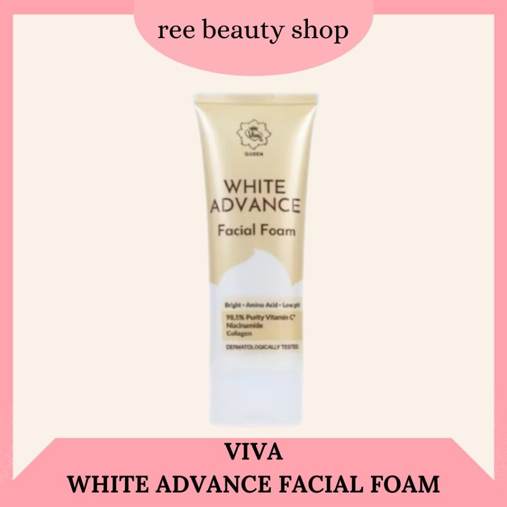 VIVA QUEEN White Advance Facial Foam Pembersih Wajah Sabun Wajah Viva