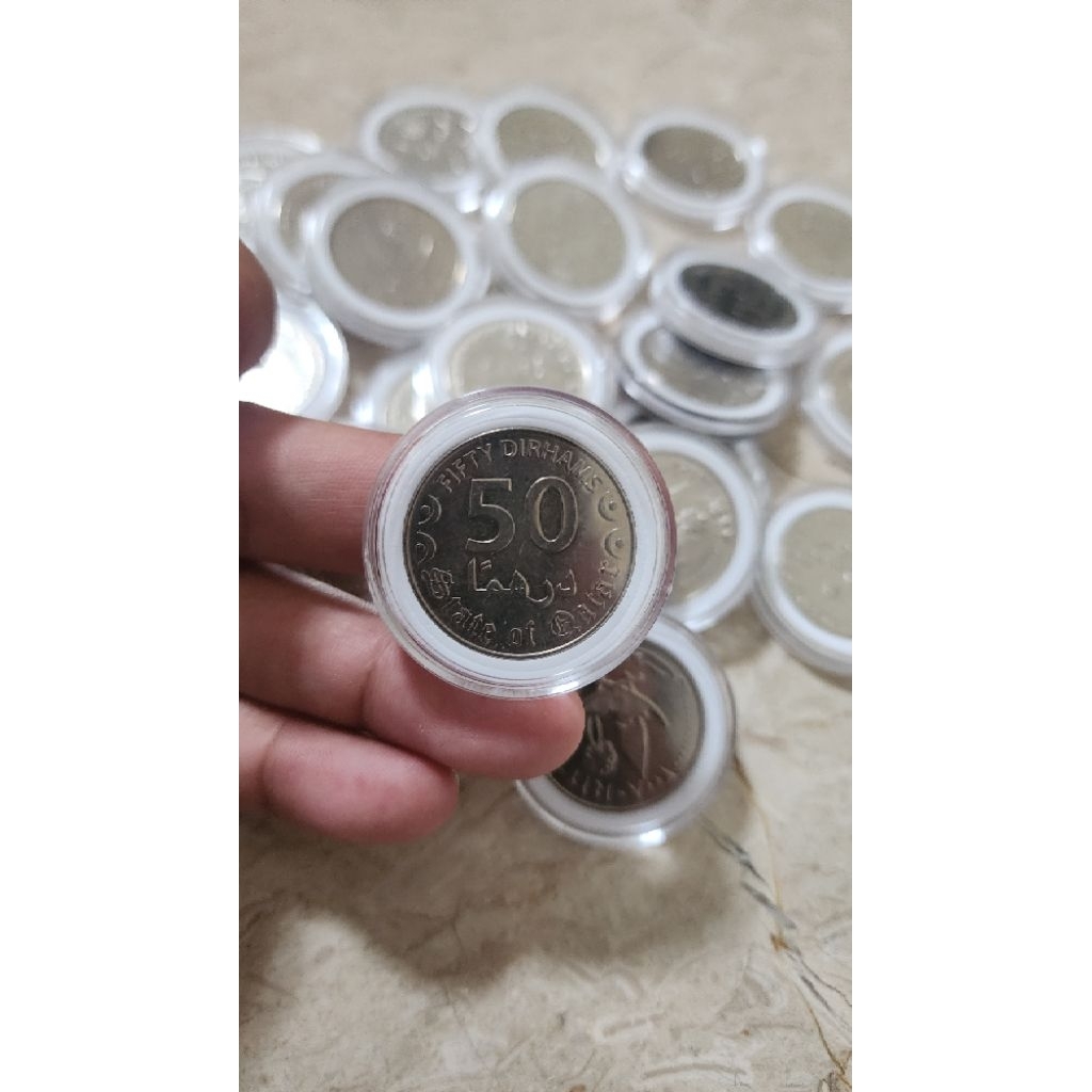 50 dirham koin QATAR asli
