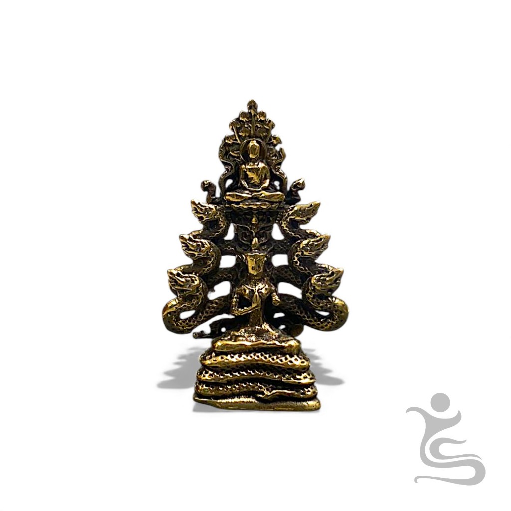 Patung Mini Buddha Naga Mucalinda IFG 31 – Dekorasi Kuningan