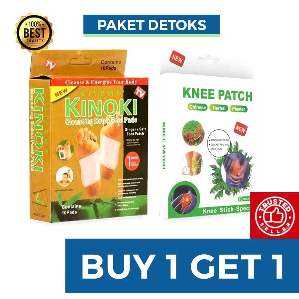 (RDM) Kinoki Gold Koyo Detoks Racun Tubuh + Koyo Knee Patch Koyo Nyeri Lutut dan Sendi