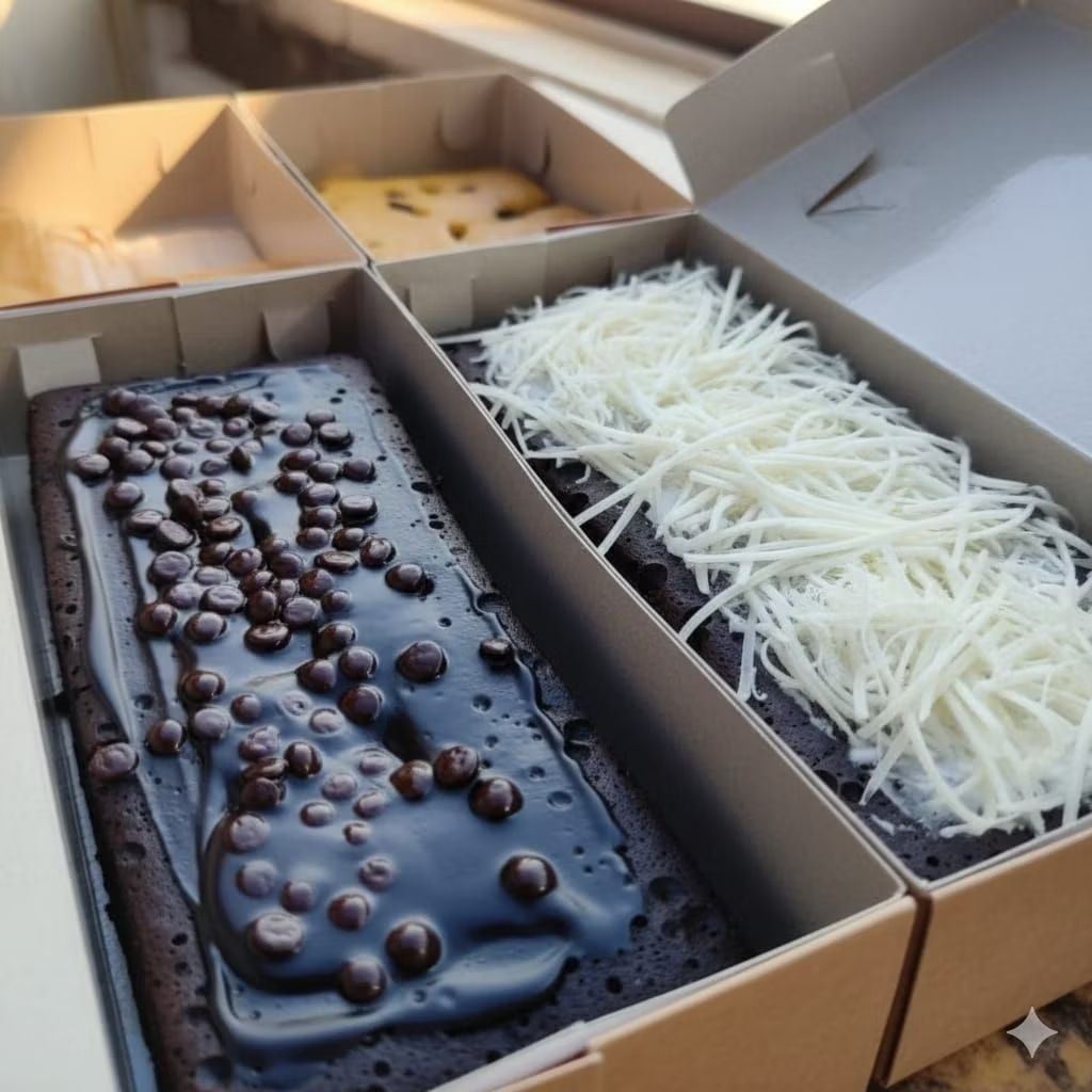 Brownies kukus/ brownies panggang/ toping keju/ lumer