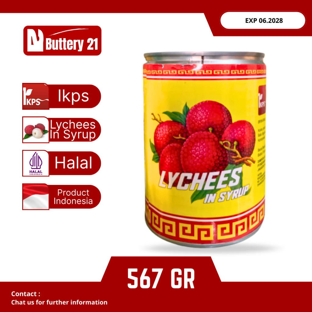 IKPS LYCHEES IN SYRUP KALENG 567 GR/BUAH LECI KALENG/SYRUP LECI/IKPS LECI/BUAH LYCHEE