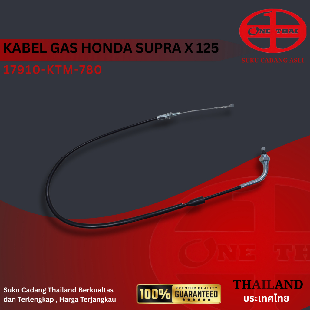 ONETHAI Tali Kabel Gas KTM Honda Supra X 125 FI Throttle Cable Assy Sepeda Motor