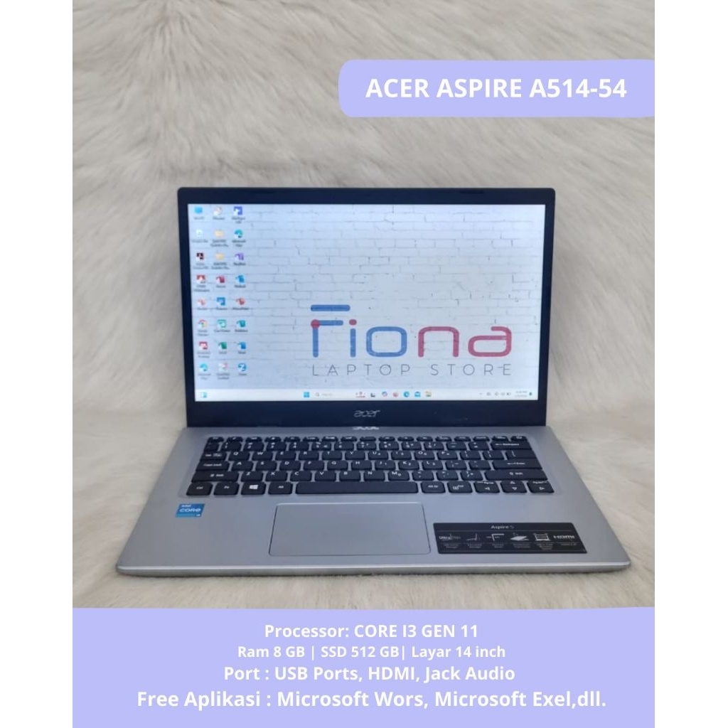 Laptop Acer Aspire A514 | Core i3 Gen 11 | Ram 8gb SSD 512gb(l19908)