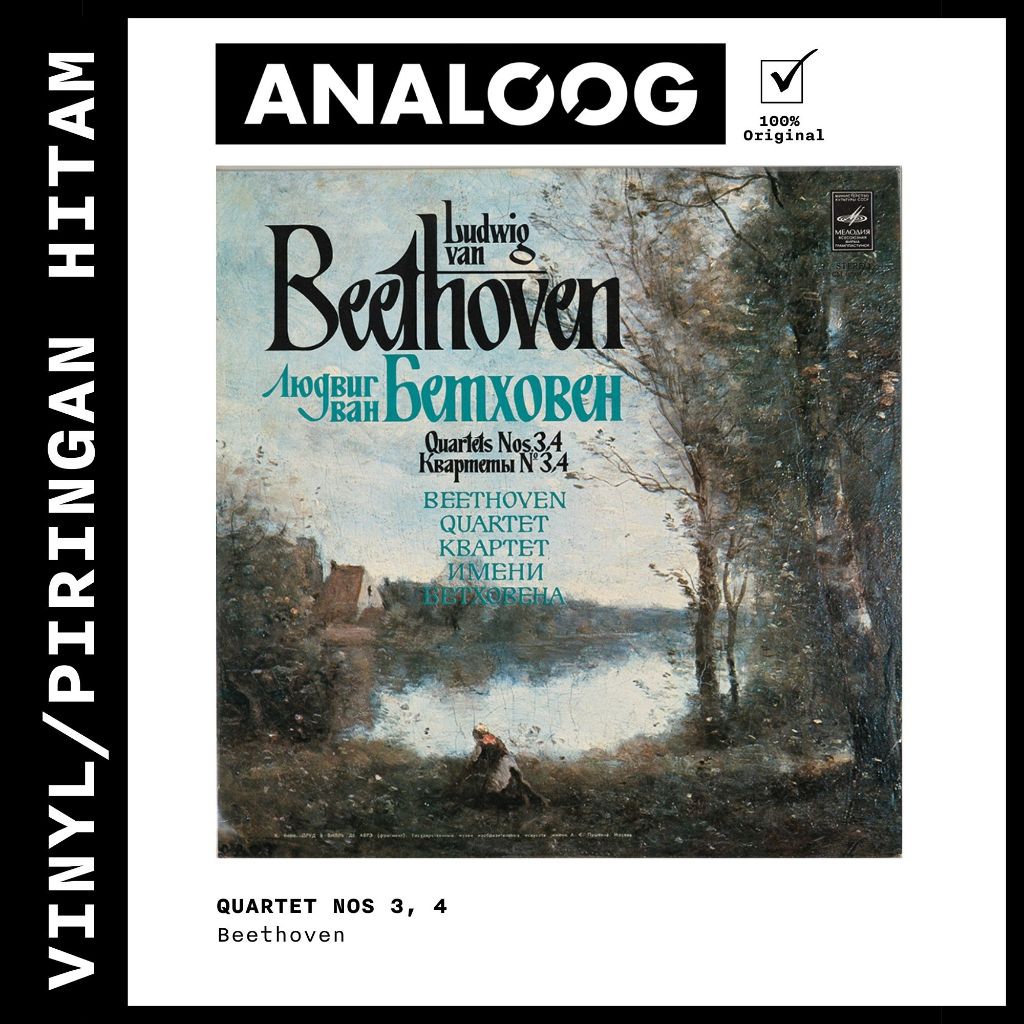 (VINYL/PIRINGAN HITAM) - BEETHOVEN - QUARTET NOS 3,4