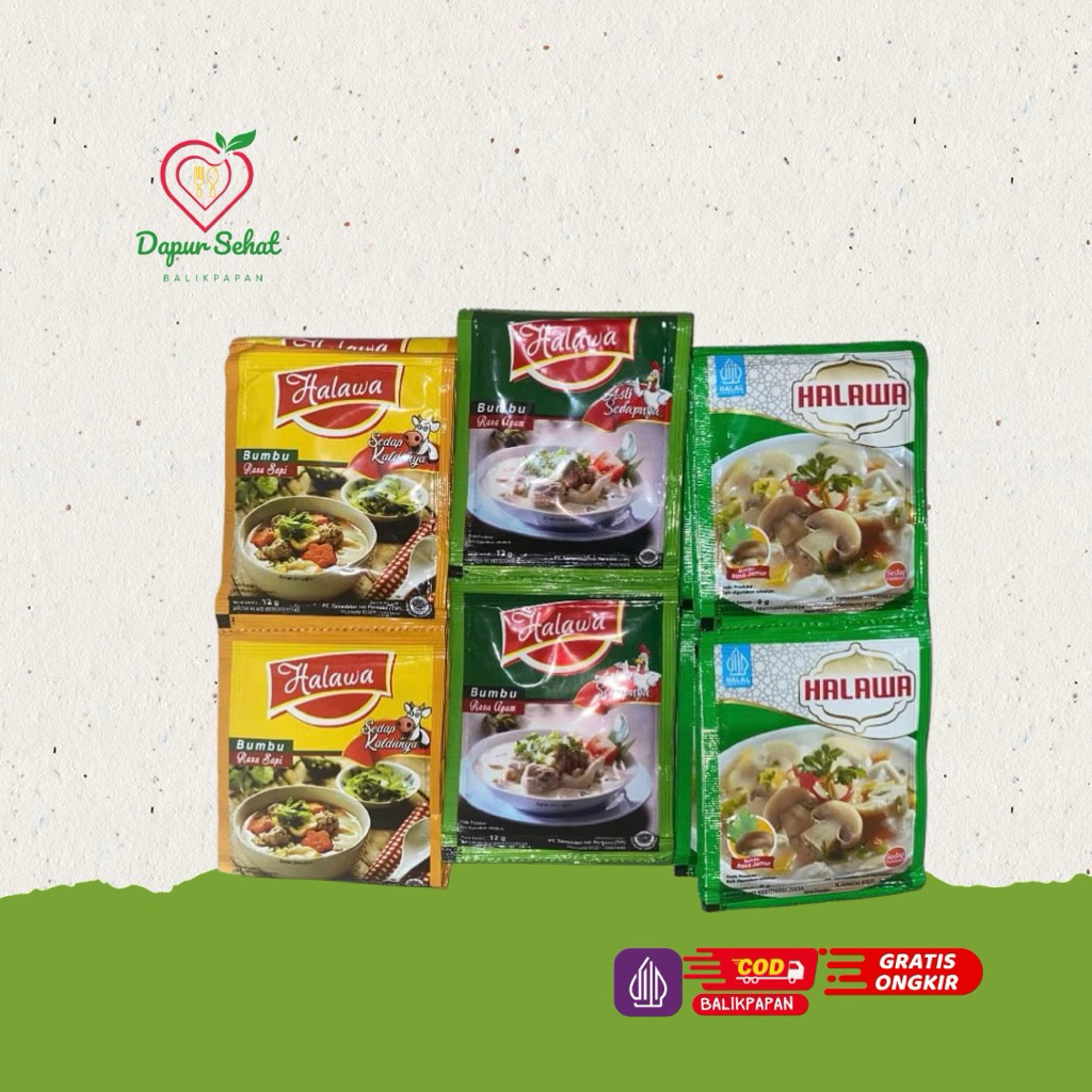 Halawa Kaldu Bubuk Organik 1 gantung 12 pcs / COD Balikpapan Kaldu Jamur Probiotik / COD Balikpapan 