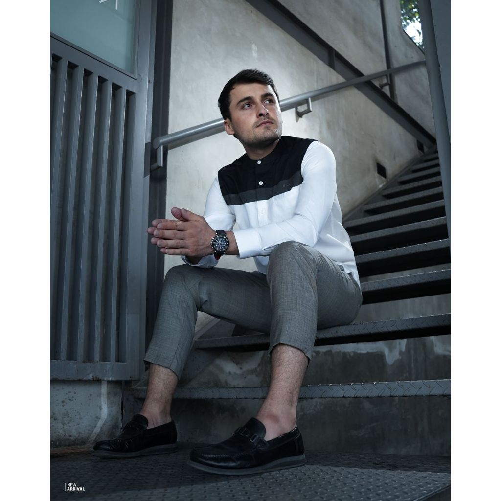 Samase R127P White Baju Koko Pria Muslim Dewasa Putih Kemko Kemeja Lengan Panjang