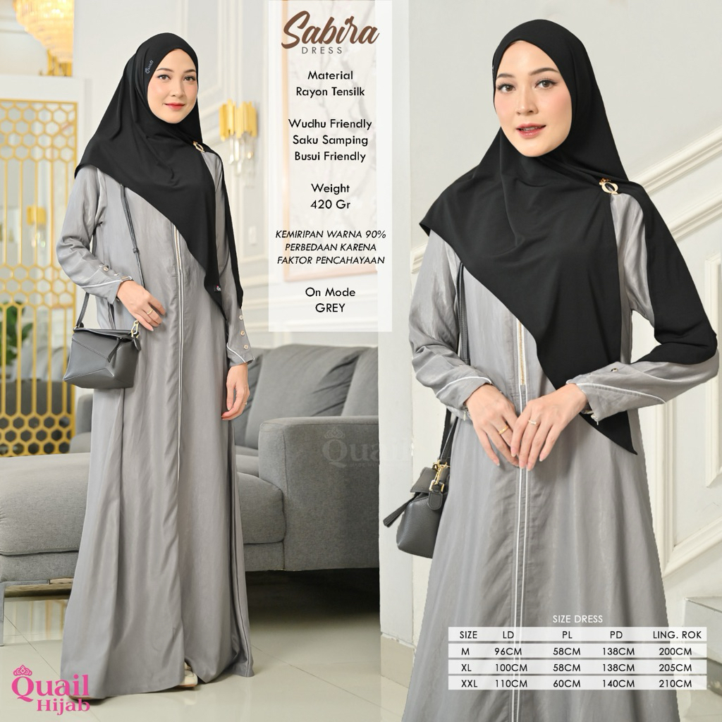 Quail Hijab - SABIRA EXCLUSIVE DRESS ORI QUAIL RAYON TENSILK ORIGINAL QUAIL HIJAB