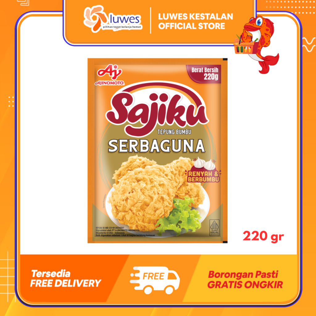 (LUWES) Sajiku Tepung Bumbu Golden Crispy 200g | Sajiku Golden Crispy | Tepung Bumbu Instan